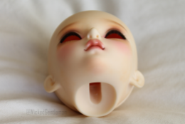 Myou doll - Delia ~ Commission mouth, chin and cheeks repair on original faceup (reparo na boca, queixo e bochechas sobre a faceup original)